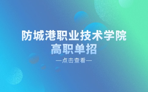 防城港职业技术学院高职单招招生计划